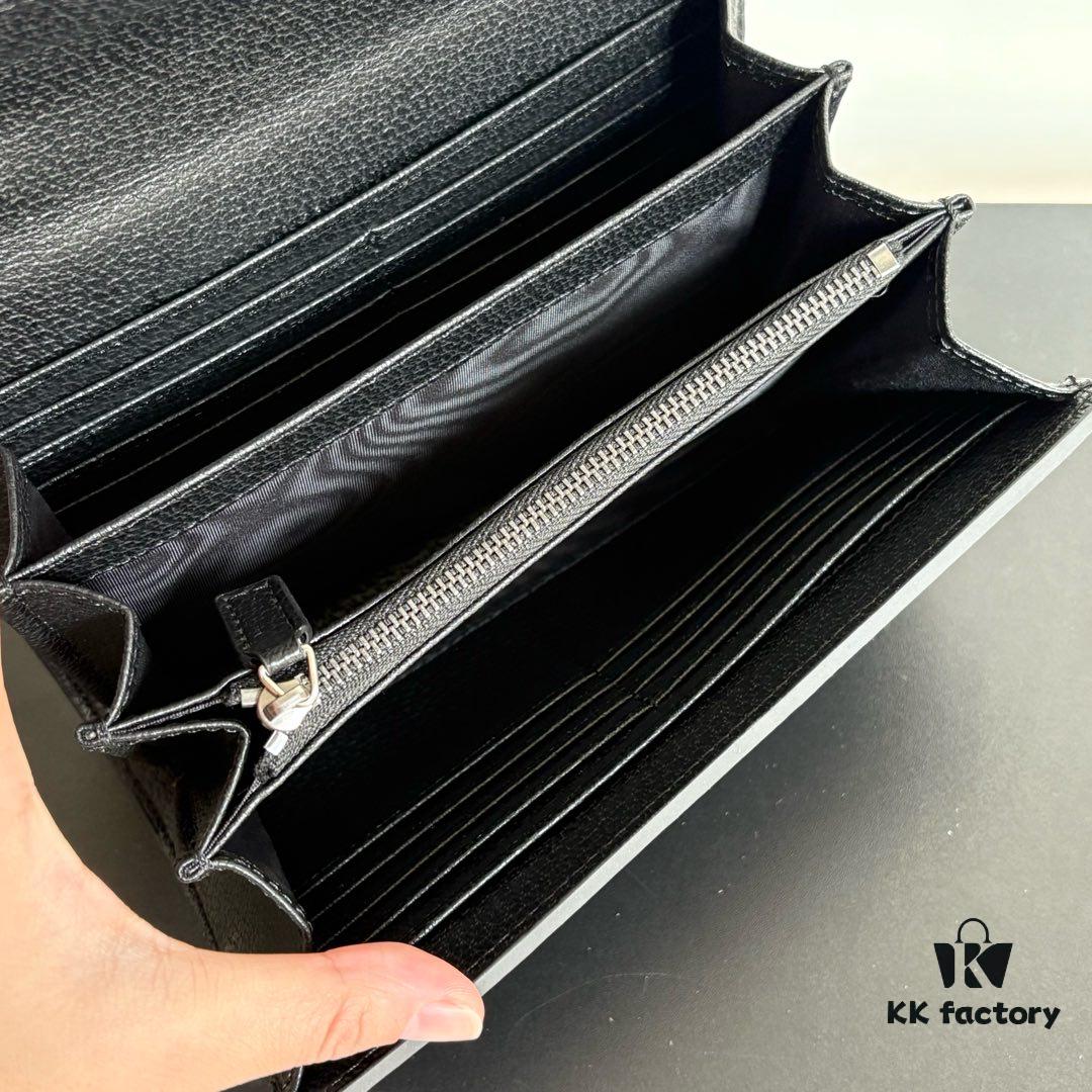 6930a9706e68136f4d9ac912 Authentic #With Box - GG Dionysus WOC Chain Mini Handbag / Wallet in Black Denim, Style No. 401231, 20×13×6cm