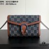6930a9706e68136f4d9ac914 Authentic #With Box - GG Dionysus WOC Chain Mini Handbag/Wallet in Blue Denim, Style No. 401231, Size: 20×13×6cm