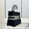 6930a9db6e68136f4d9ac9f5 Authentic Thick Fabric Warning ️ Small Size Wool Plaid Black 【Book Tote】