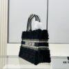 6930a9dc6e68136f4d9ac9f6 Authentic Thick Fabric Warning ️ Small Size Wool Plaid Black 【Book Tote】