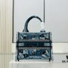 6930a9e46e68136f4d9aca09 Authentic Thick Fabric Warning ️ Small Blue Butterfly Book Tote