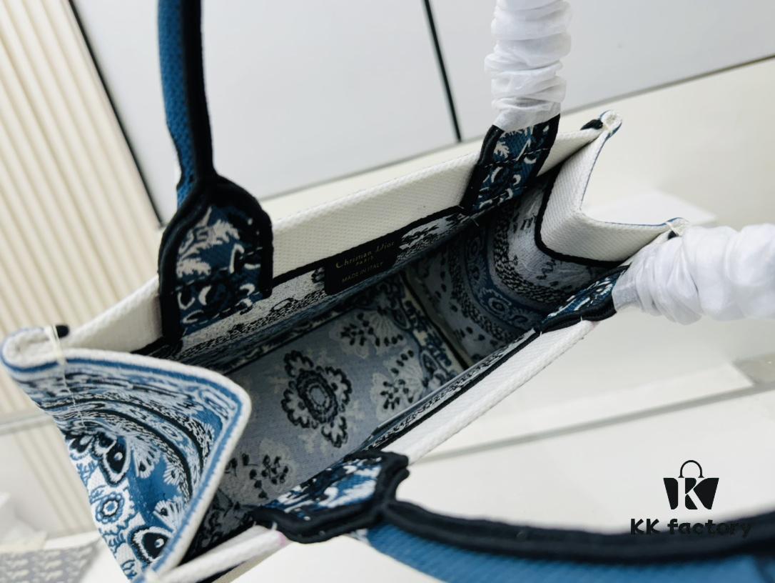 6930a9e76e68136f4d9aca0f Authentic Thick Fabric Warning ️ Small Blue Butterfly Book Tote