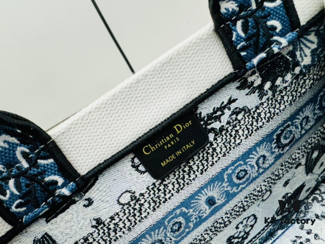 6930a9e86e68136f4d9aca12 Authentic Thick Fabric Warning ️ Small Blue Butterfly Book Tote