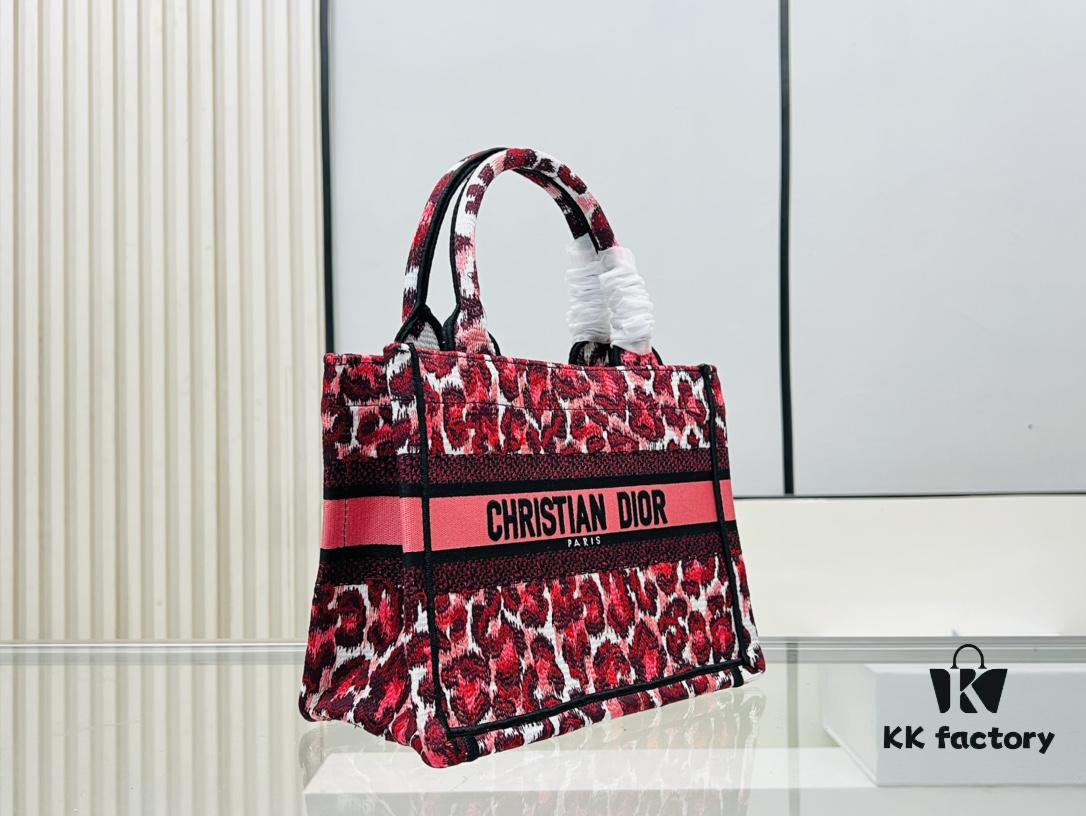 6930a9ed6e68136f4d9aca1e Authentic Thick Fabric Warning ️ Small Red Leopard Print 'Book Tote'