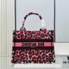 6930a9ed6e68136f4d9aca1f Authentic Thick Fabric Warning ️ Small Red Leopard Print 'Book Tote'