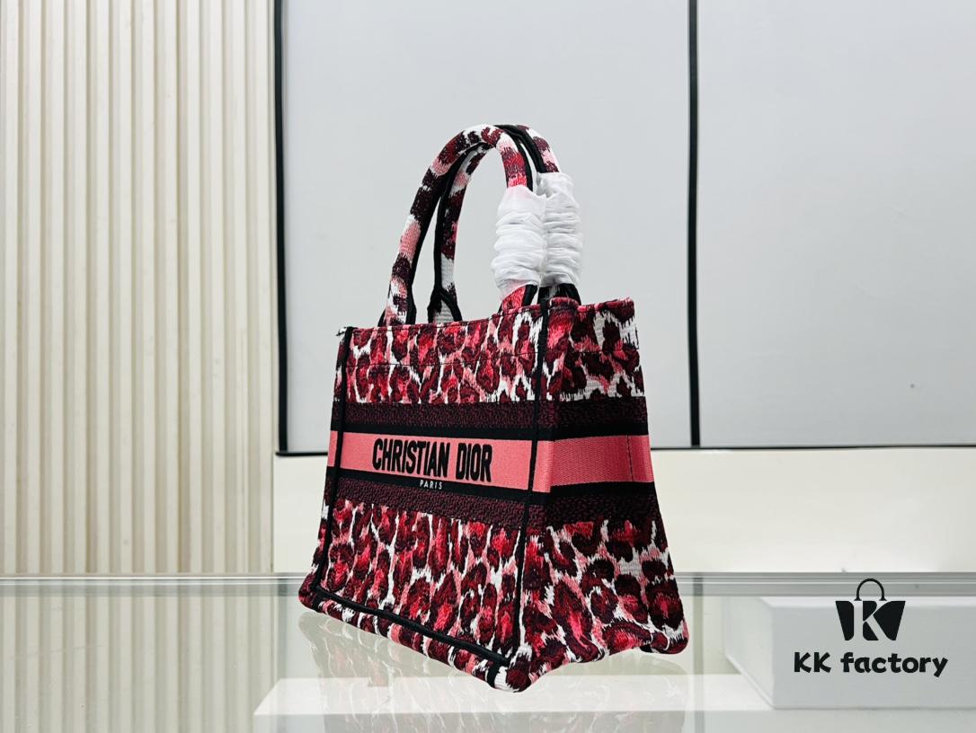 6930a9ee6e68136f4d9aca21 Authentic Thick Fabric Warning ️ Small Red Leopard Print 'Book Tote'