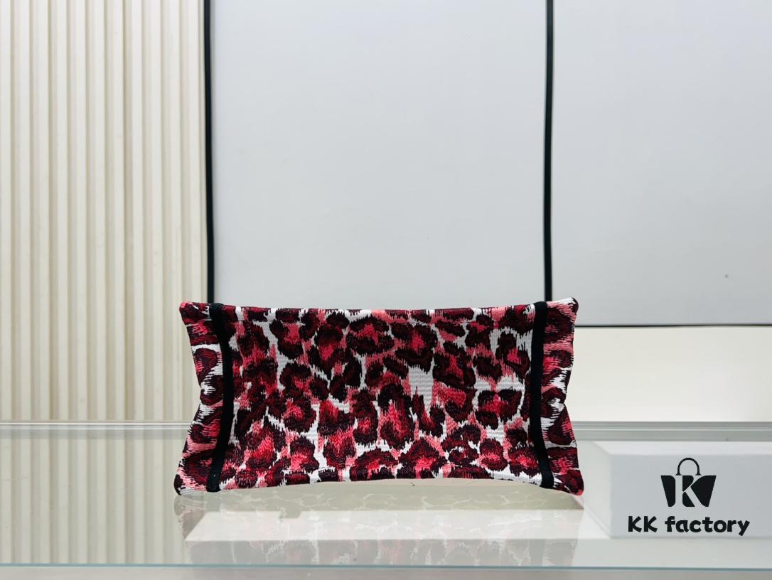 6930a9f06e68136f4d9aca23 Authentic Thick Fabric Warning ️ Small Red Leopard Print 'Book Tote'