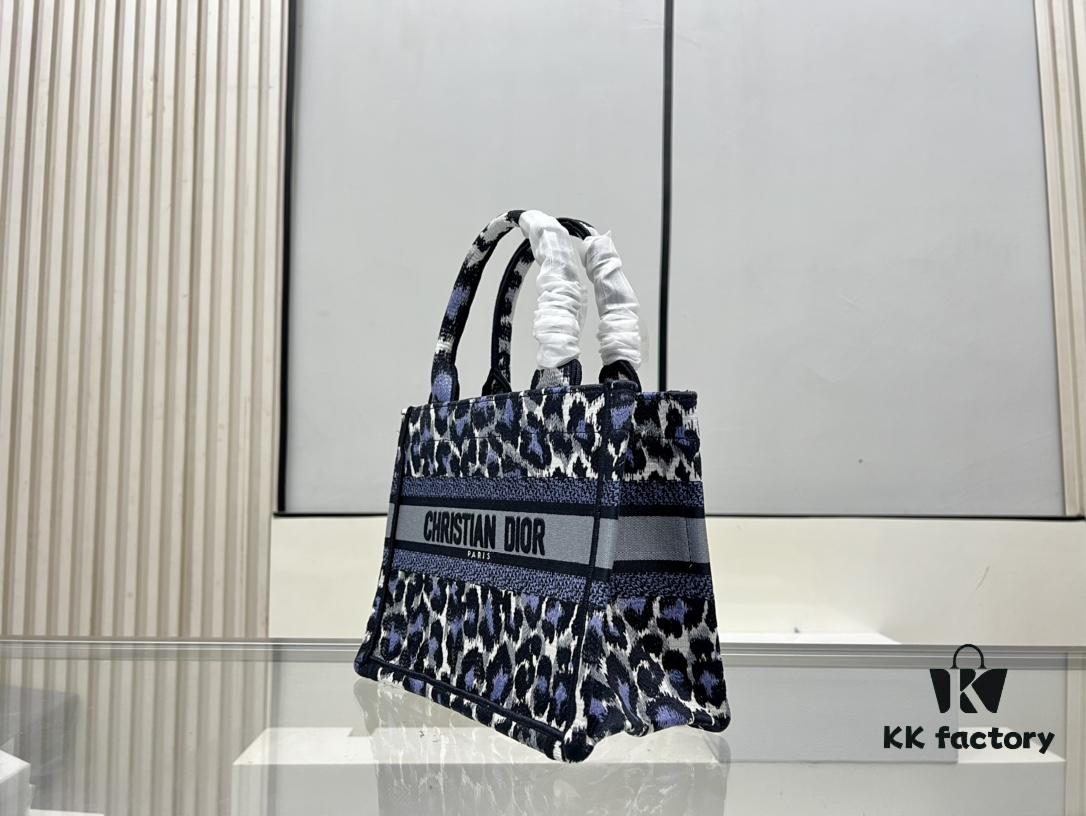 6930a9f16e68136f4d9aca28 Authentic Thick Fabric ️ Small Purple Leopard Print 'Book Tote'