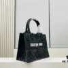 6930a9fb6e68136f4d9aca3c Authentic Thick Fabric Warning ️ Small Black Floral 'Book Tote'