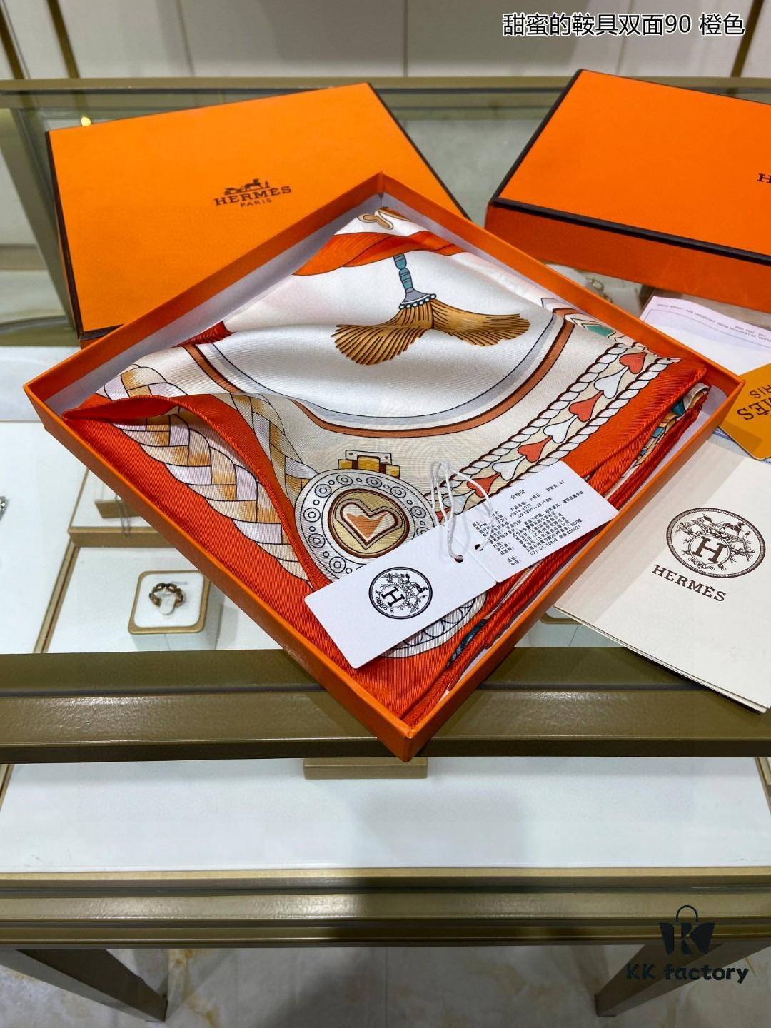 6930aac46e68136f4d9acba2 Luxury Custom Sweet Harness Double-Sided 90cm Silk Scarf, 100% Premium 18 Momme Twill Silk, Top Craftsmanship, High-End Fashion Accessory