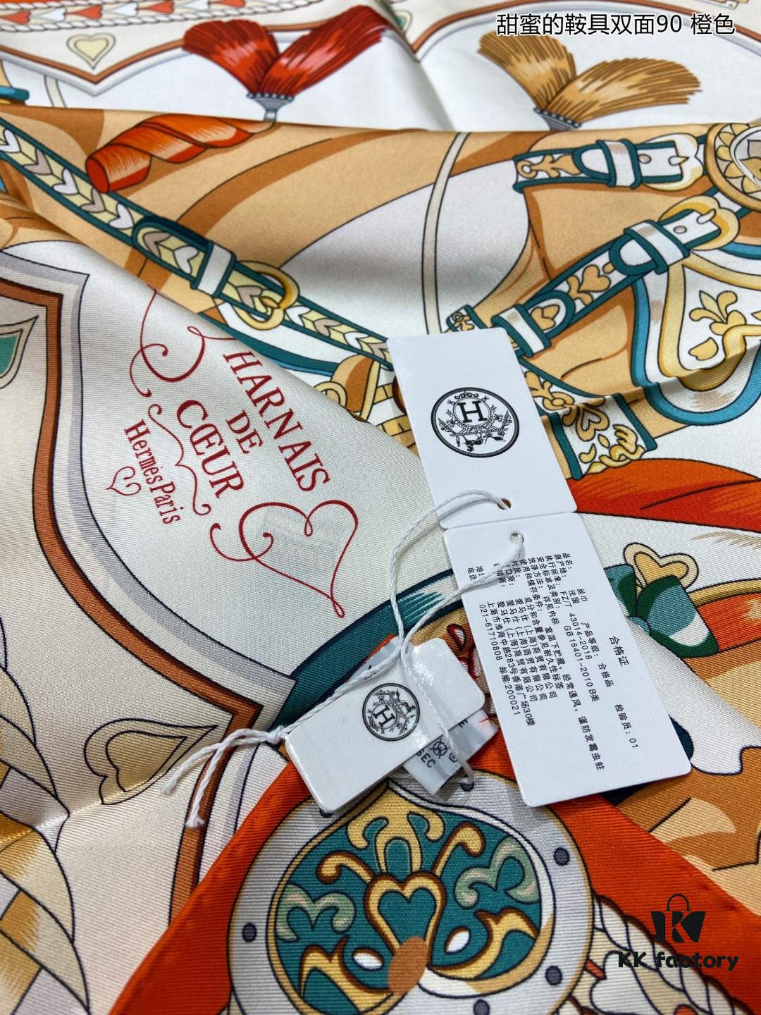6930aac86e68136f4d9acba8 Luxury Custom Sweet Harness Double-Sided 90cm Silk Scarf, 100% Premium 18 Momme Twill Silk, Top Craftsmanship, High-End Fashion Accessory