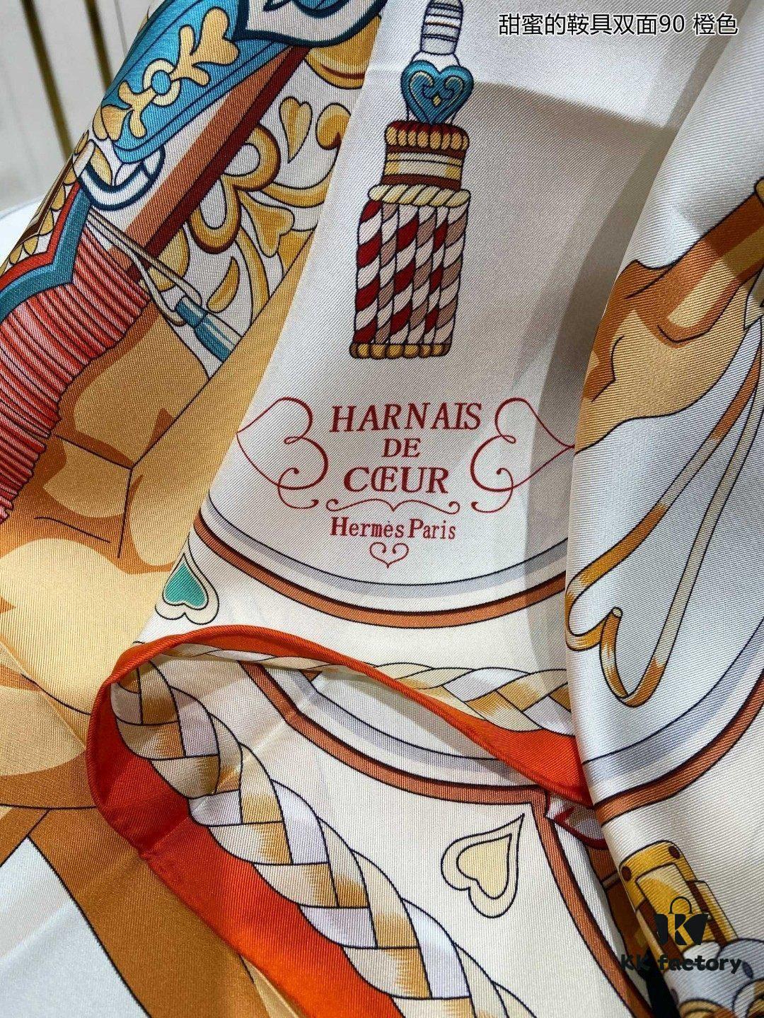 6930aac86e68136f4d9acba9 Luxury Custom Sweet Harness Double-Sided 90cm Silk Scarf, 100% Premium 18 Momme Twill Silk, Top Craftsmanship, High-End Fashion Accessory