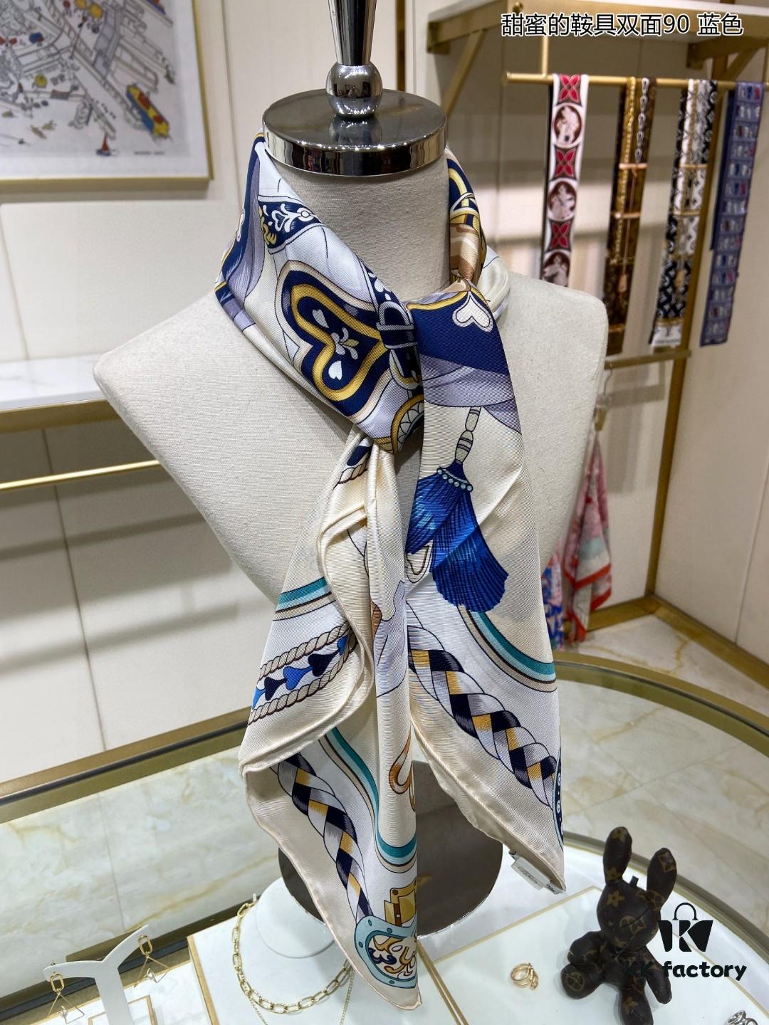 6930aacd6e68136f4d9acbb1 Luxury Custom Sweet Harness Double-Sided 90 Silk Scarf