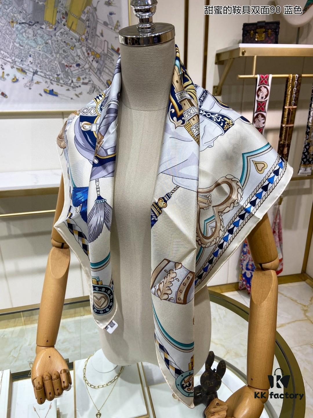 6930aacd6e68136f4d9acbb2 Luxury Custom Sweet Harness Double-Sided 90 Silk Scarf