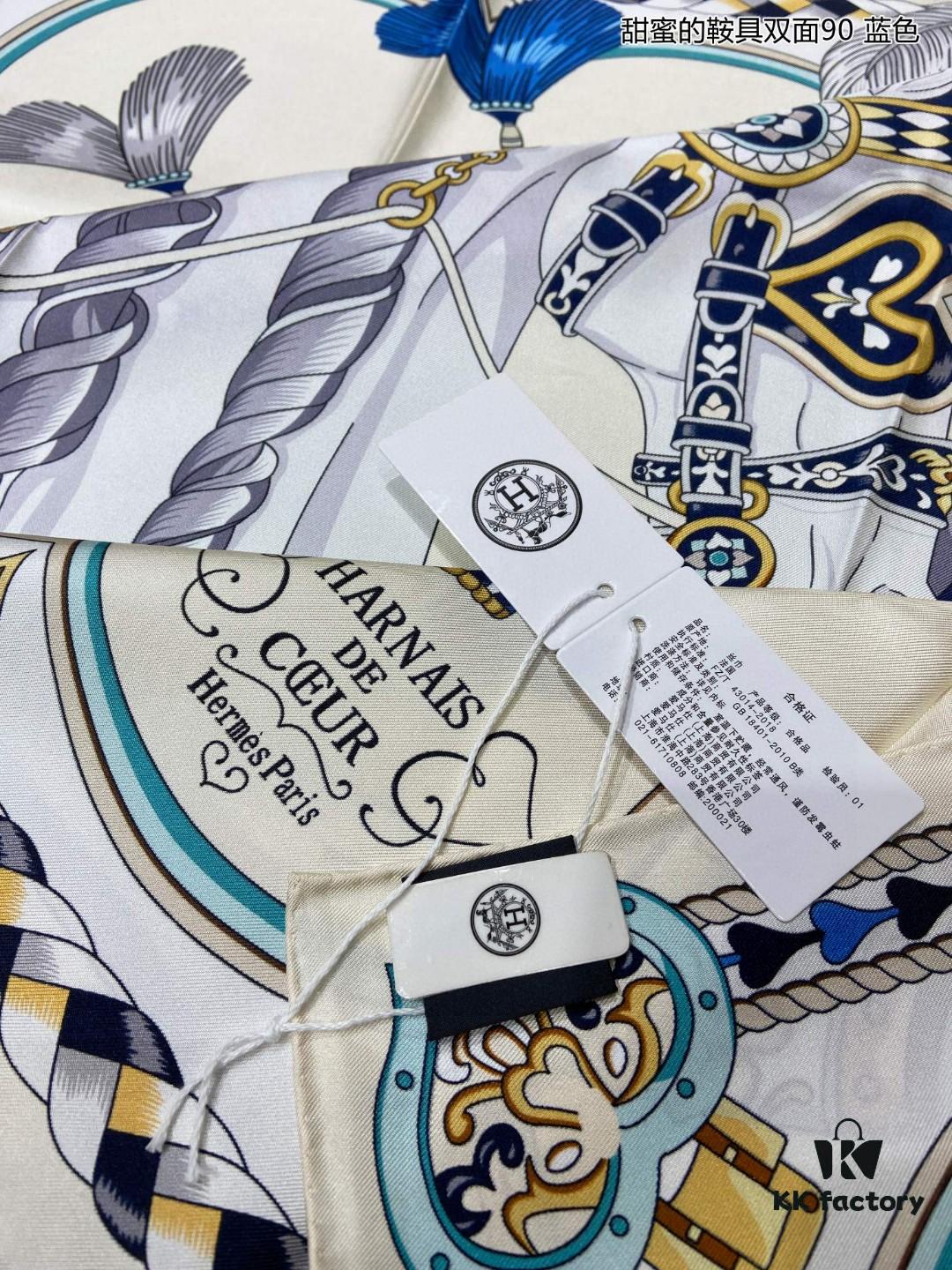 6930aacf6e68136f4d9acbb3 Luxury Custom Sweet Harness Double-Sided 90 Silk Scarf