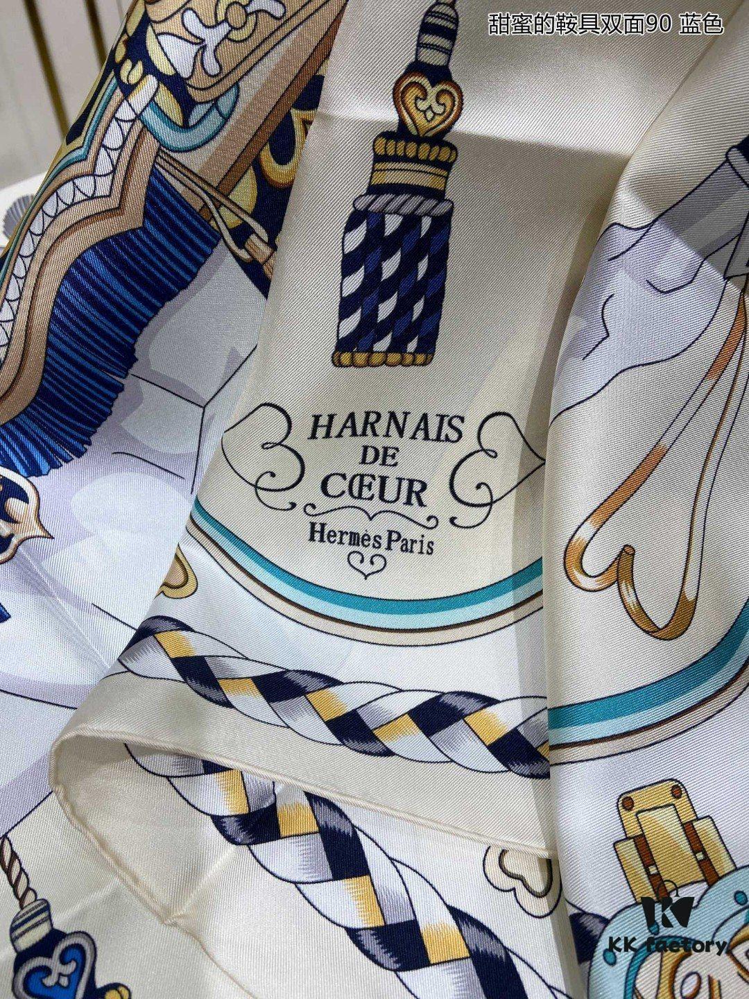 6930aad06e68136f4d9acbb6 Luxury Custom Sweet Harness Double-Sided 90 Silk Scarf