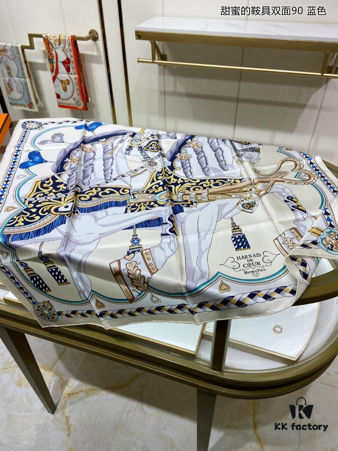 6930aad36e68136f4d9acbba Luxury Custom Sweet Harness Double-Sided 90 Silk Scarf