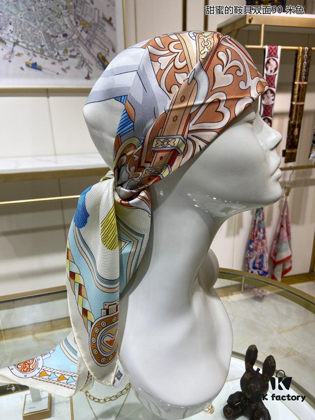 6930aad36e68136f4d9acbbb Luxury Custom Sweet Harness Double-Sided 90 Silk Scarf, 100% Premium 18 Momme Twill Silk, 90cm x 90cm