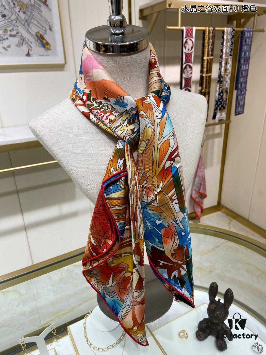 6930aadf6e68136f4d9acbcf Luxury Custom Crystal Valley Double-Sided 90 Silk Scarf