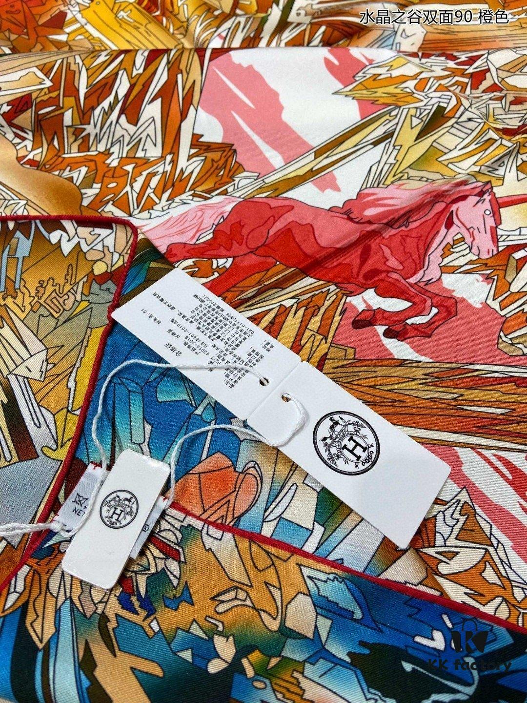 6930aae26e68136f4d9acbd4 Luxury Custom Crystal Valley Double-Sided 90 Silk Scarf