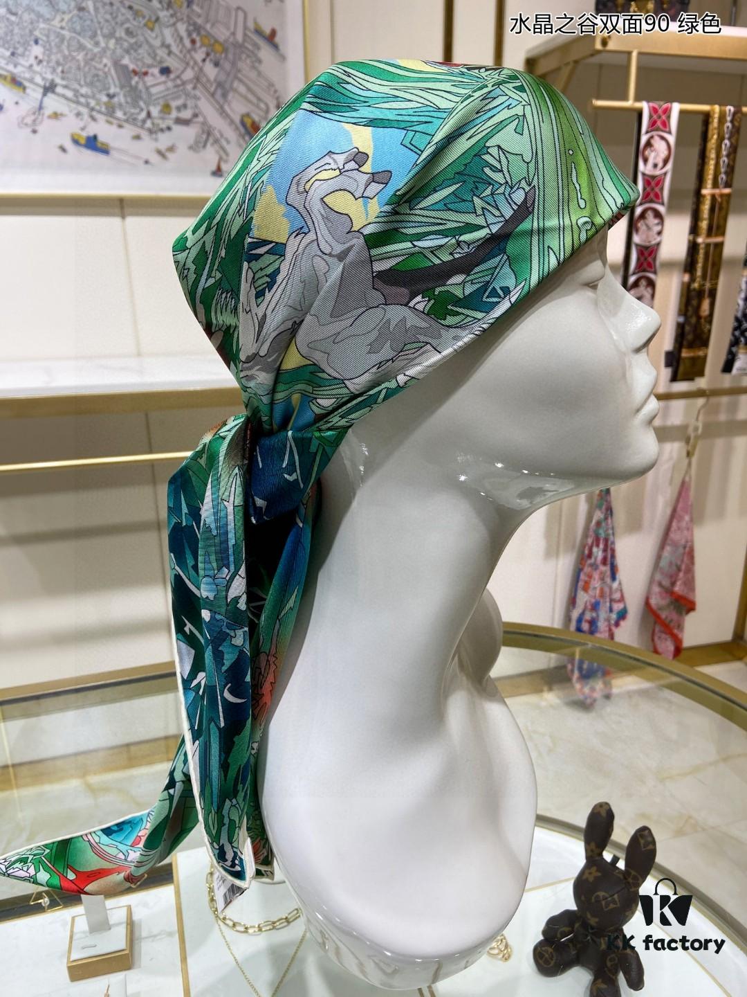6930aae76e68136f4d9acbdb Luxury Custom Crystal Valley Double-Sided 90 Silk Scarf