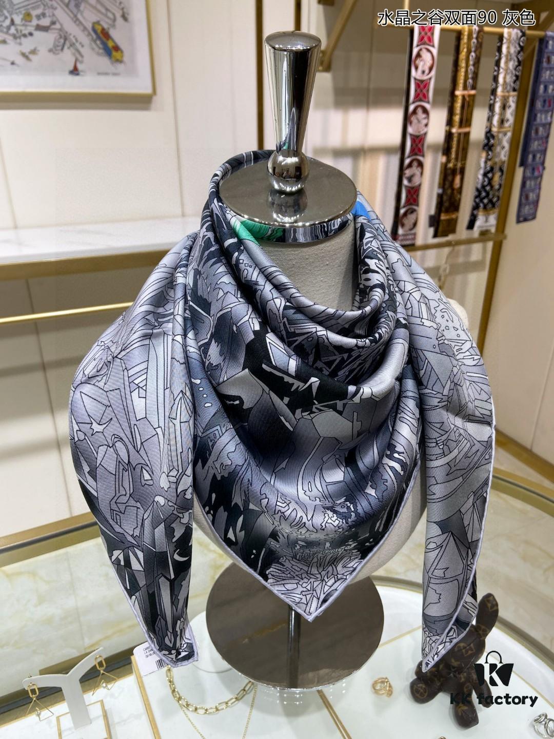 6930aaee6e68136f4d9acbe7 Luxury Custom Crystal Valley Double-Sided 90 Pure Silk Scarf