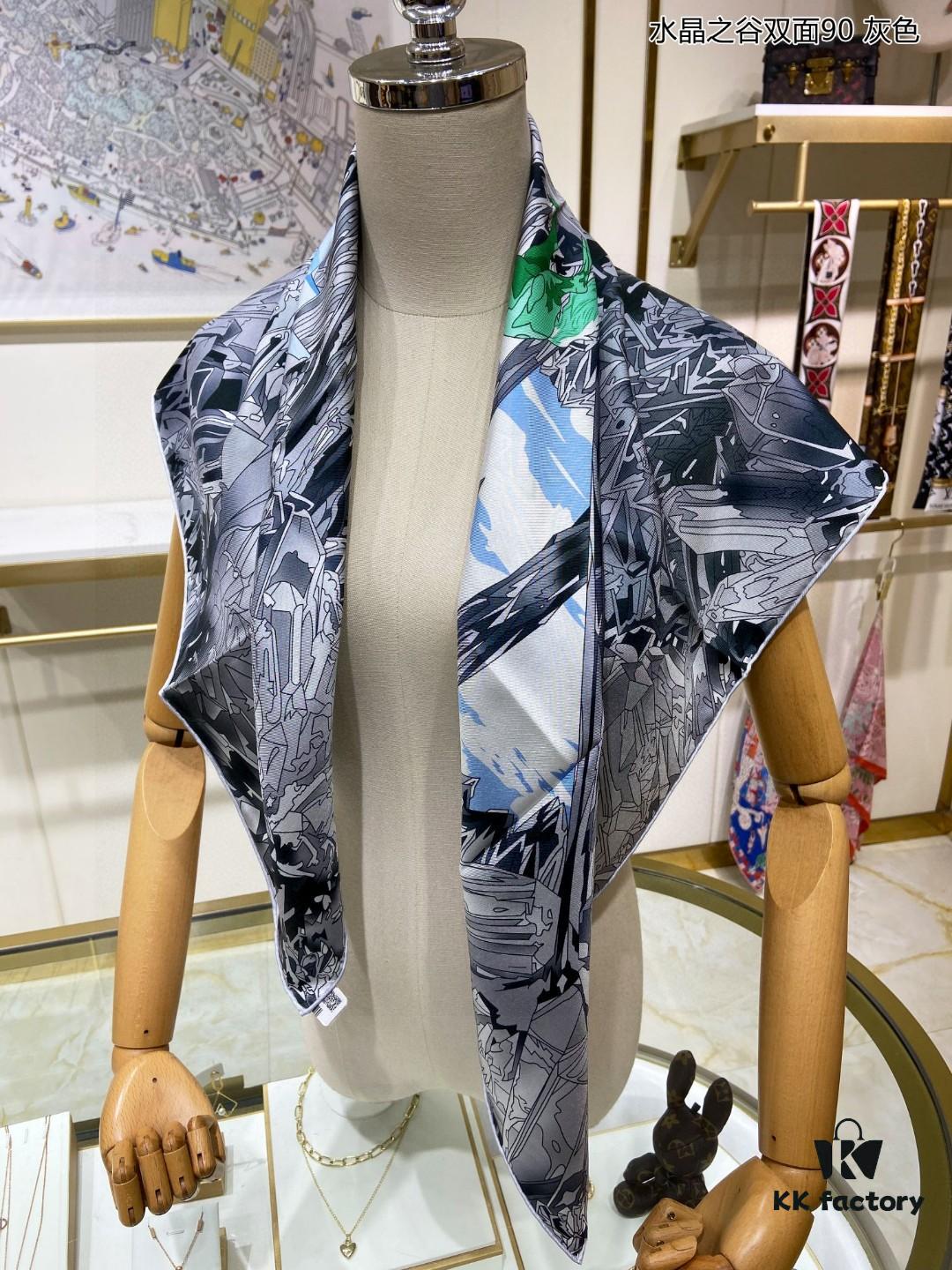 6930aaef6e68136f4d9acbe9 Luxury Custom Crystal Valley Double-Sided 90 Pure Silk Scarf