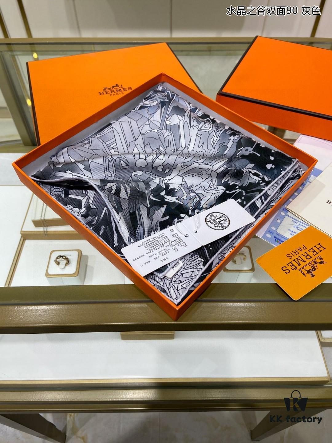 6930aaf26e68136f4d9acbed Luxury Custom Crystal Valley Double-Sided 90 Pure Silk Scarf