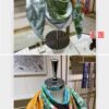 6930aafb6e68136f4d9acbfc Luxury Custom 'Artist's Garden Double-Sided 90' Silk Scarf, 100% Premium 18 Momme Double-Faced Twill Silk, 90cm x 90cm