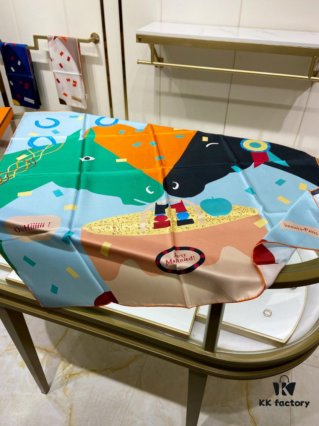 New Arrival 💫 Hermès Silk Scarf, Top-tier Craftsmanship, Exceptional Value! Recommended by All Who Bought!