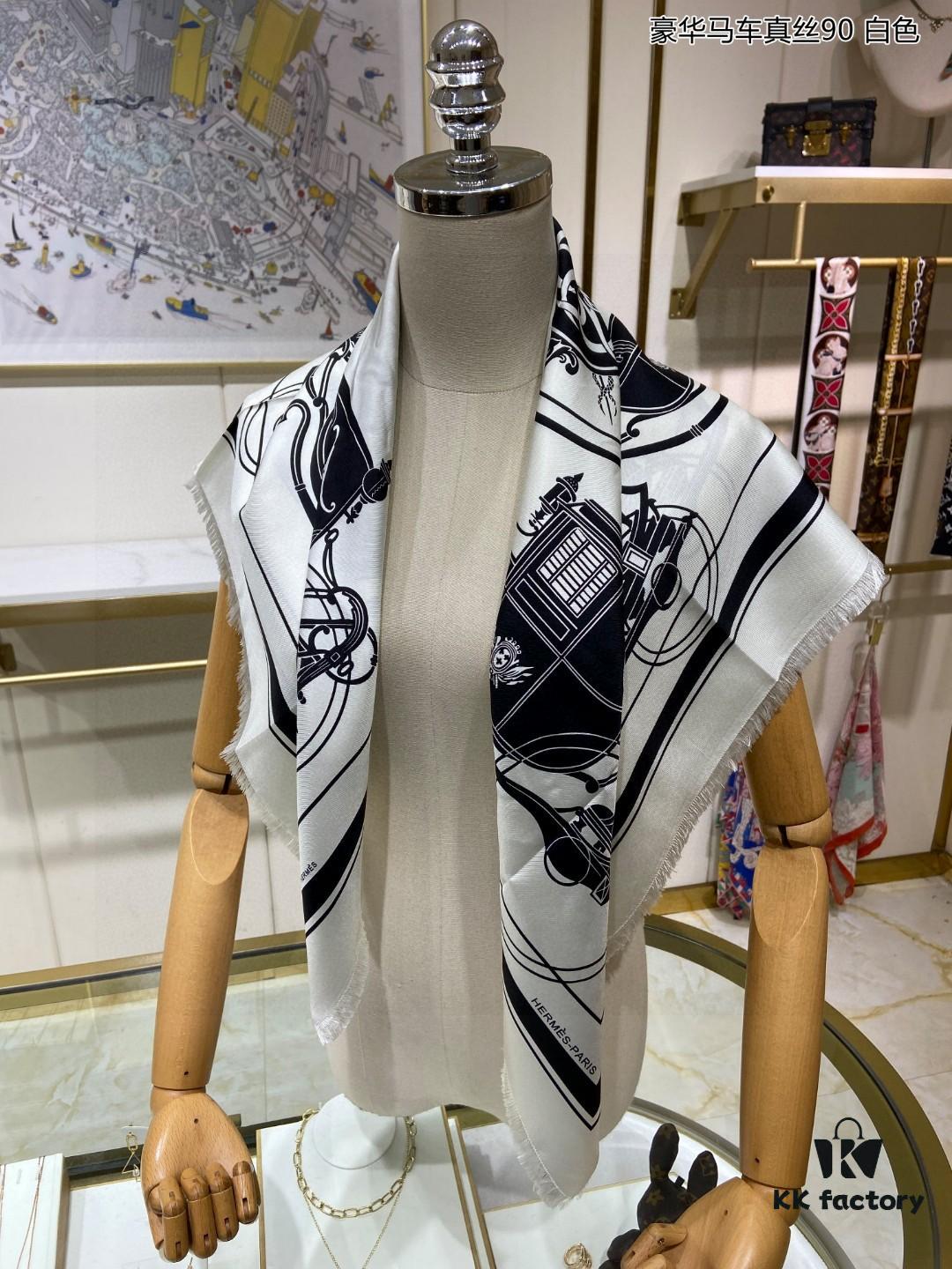 6930ab226e68136f4d9acc46 Luxury Custom Horse Carriage Silk Scarf 90 - 100% Premium 18 Momme Double-Sided Satin Silk, Top Craftsmanship, High-End Fashion Accessory
