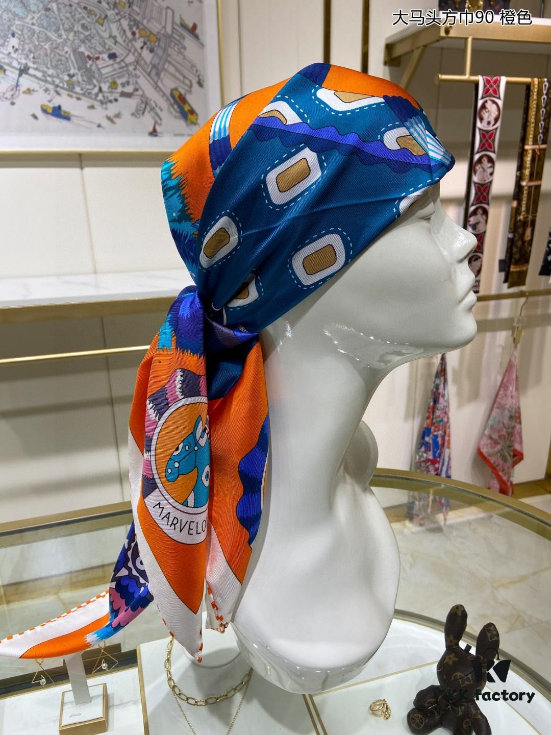 6930ab496e68136f4d9acc92 New Arrival 💫 Silk Scarf 'Large Horse Head Square Scarf 90' – 100% Premium Twill Silk, 90cm x 90cm, Top-Tier Craftsmanship, Highly Recommended!