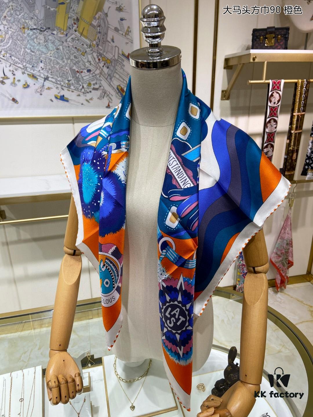 6930ab496e68136f4d9acc94 New Arrival 💫 Silk Scarf 'Large Horse Head Square Scarf 90' – 100% Premium Twill Silk, 90cm x 90cm, Top-Tier Craftsmanship, Highly Recommended!