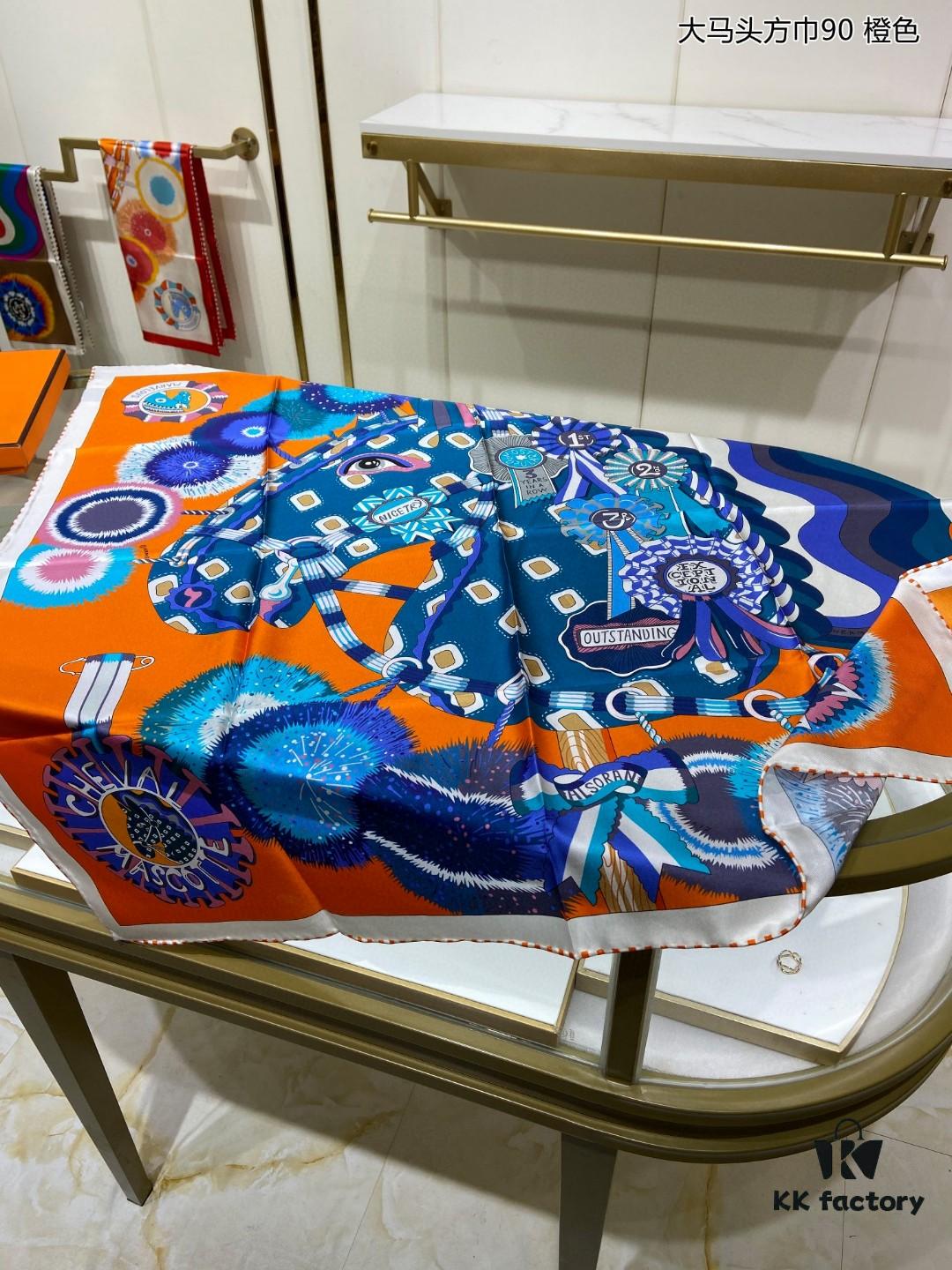 6930ab4b6e68136f4d9acc97 New Arrival 💫 Silk Scarf 'Large Horse Head Square Scarf 90' – 100% Premium Twill Silk, 90cm x 90cm, Top-Tier Craftsmanship, Highly Recommended!