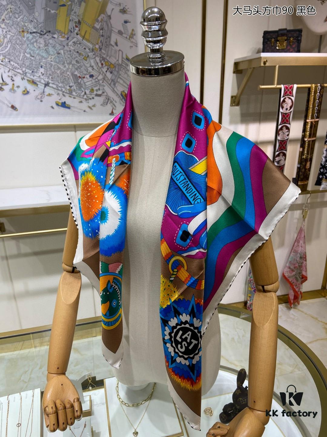 6930ab4e6e68136f4d9acc9c New Arrival 💫 Silk Scarf 'Malaysian Head Square 90' – Luxurious 100% Twill Silk, 90cm x 90cm, Top-Tier Craftsmanship, Highly Recommended!