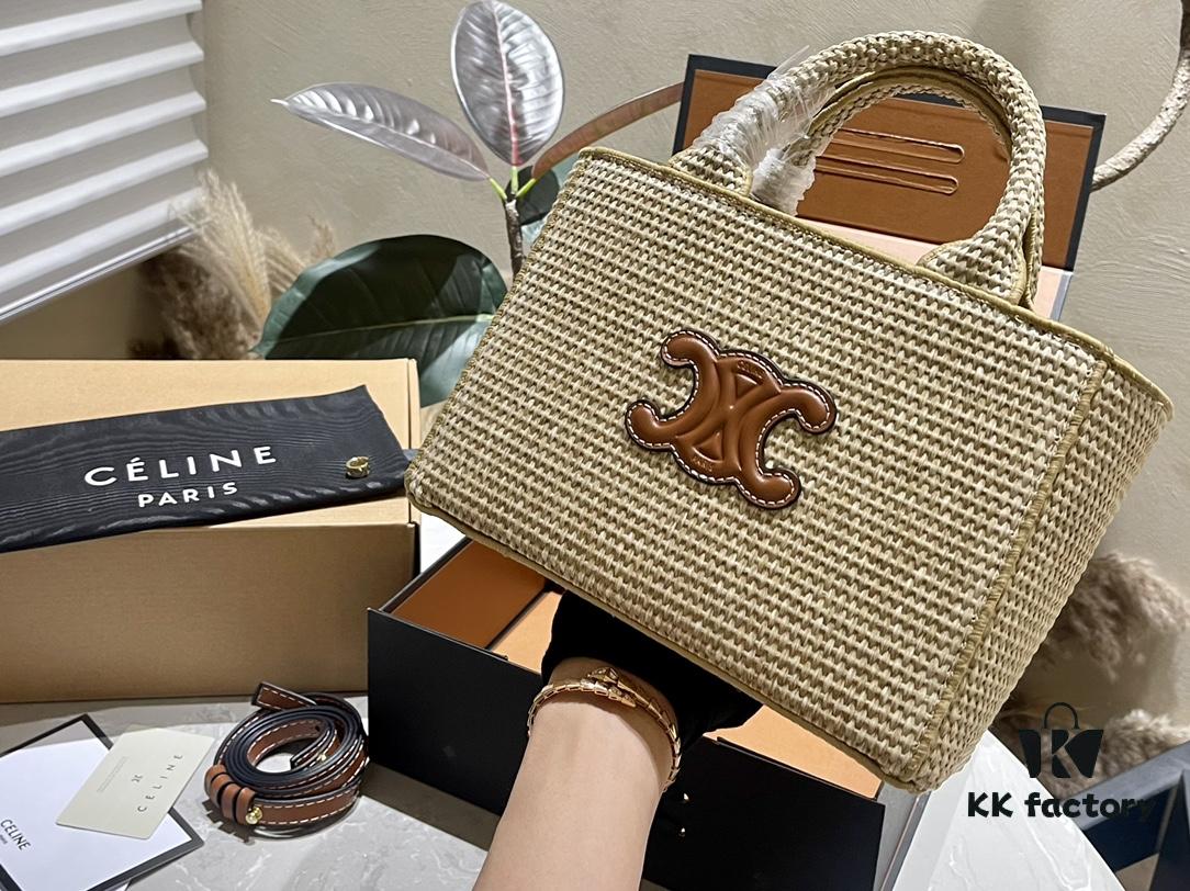 6930ab766e68136f4d9acce0 Celine Wicker Tote Bag, Raffia Handbag for Vacation Photography, Inspired by Celine