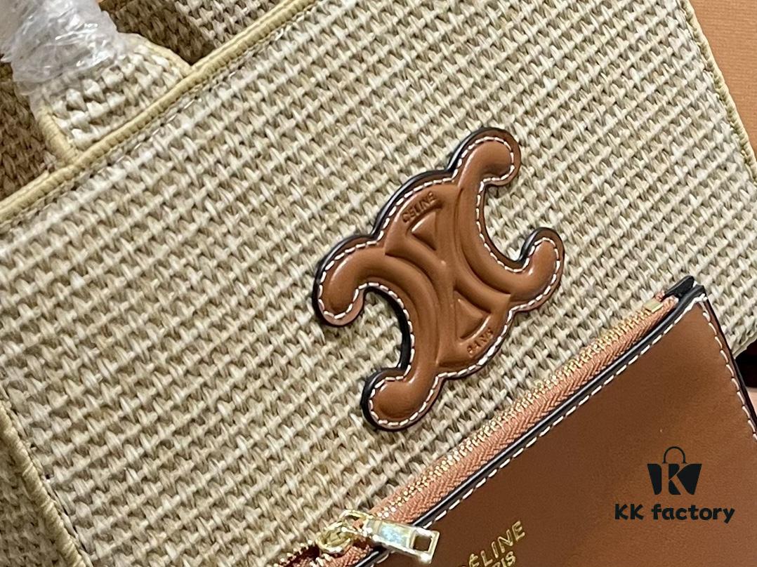 6930ab796e68136f4d9acce4 Celine Wicker Tote Bag, Raffia Handbag for Vacation Photography, Inspired by Celine