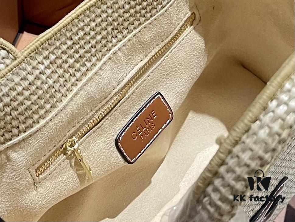 6930ab796e68136f4d9acce5 Celine Wicker Tote Bag, Raffia Handbag for Vacation Photography, Inspired by Celine