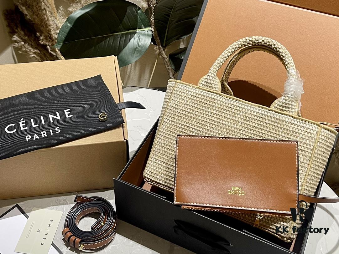 6930ab7a6e68136f4d9acce6 Celine Wicker Tote Bag, Raffia Handbag for Vacation Photography, Inspired by Celine