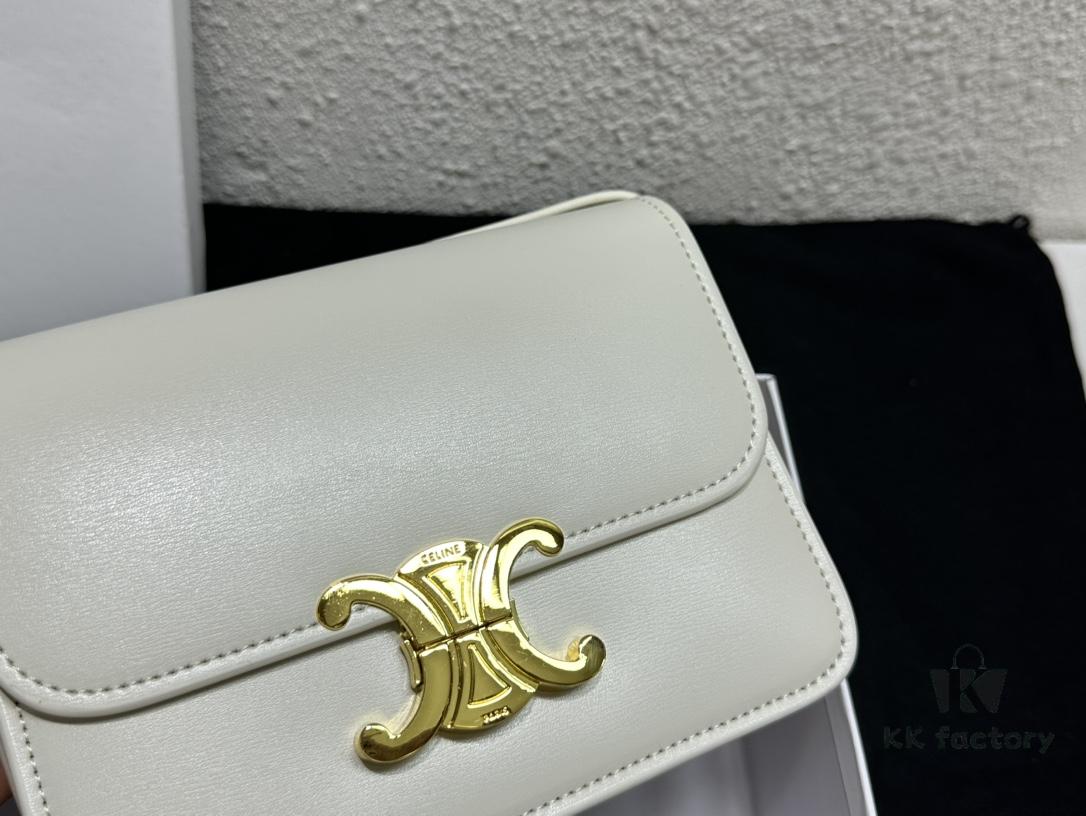 6930ab836e68136f4d9accfb Celine Triomphe Hand-Rubbed Calfskin Shoulder Bag
