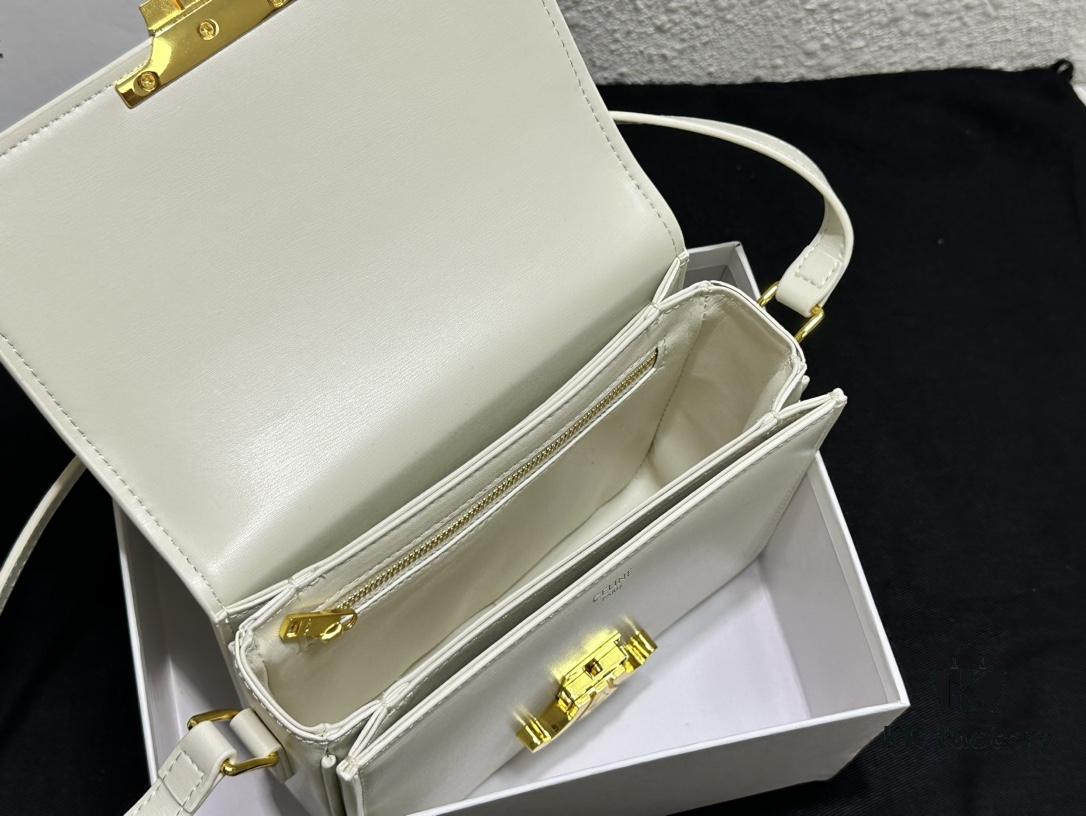 6930ab856e68136f4d9accfe Celine Triomphe Hand-Rubbed Calfskin Shoulder Bag