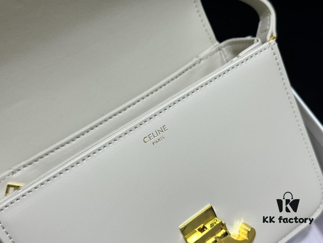 6930ab866e68136f4d9accff Celine Triomphe Hand-Rubbed Calfskin Shoulder Bag