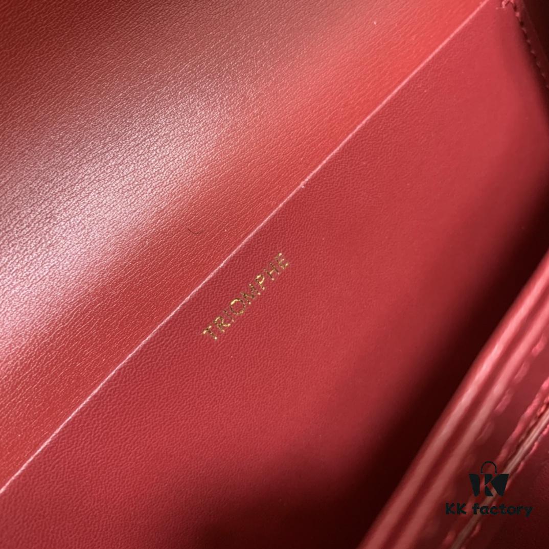 Celine Hand-Rubbed Grain Calfskin Triumph Arch Bag