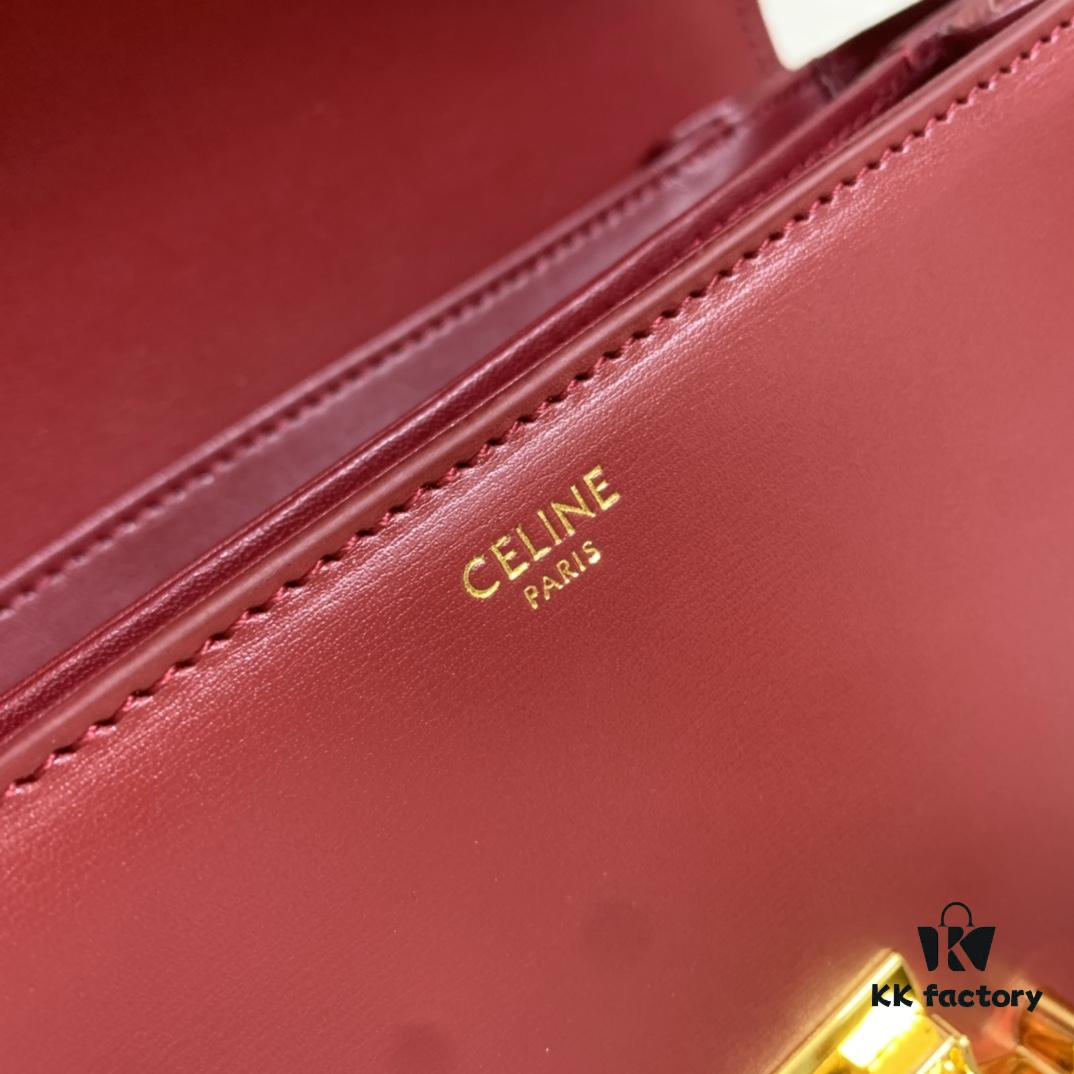 Celine Hand-Rubbed Grain Calfskin Triumph Arch Bag