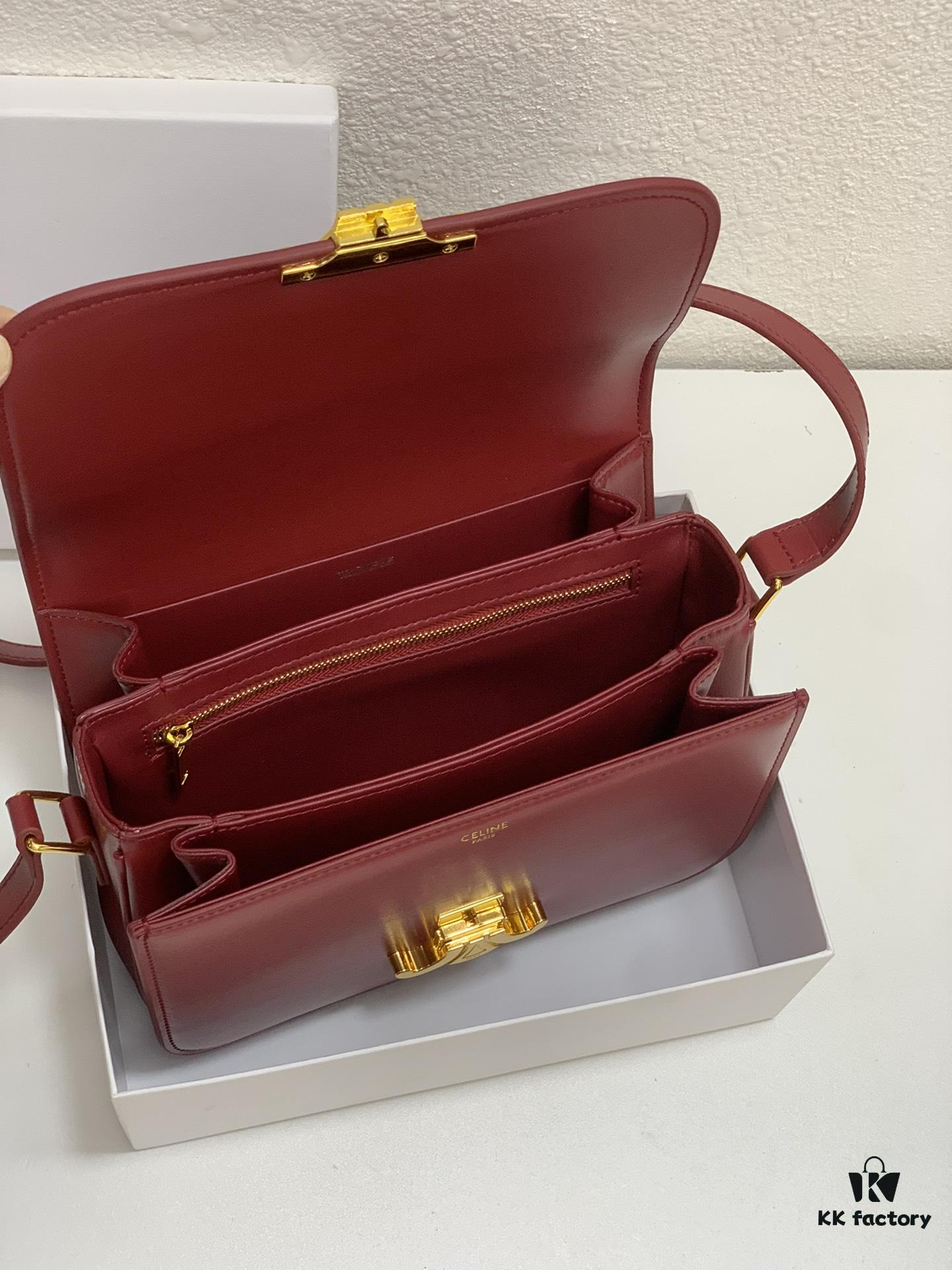Celine Hand-Rubbed Grain Calfskin Triumph Arch Bag