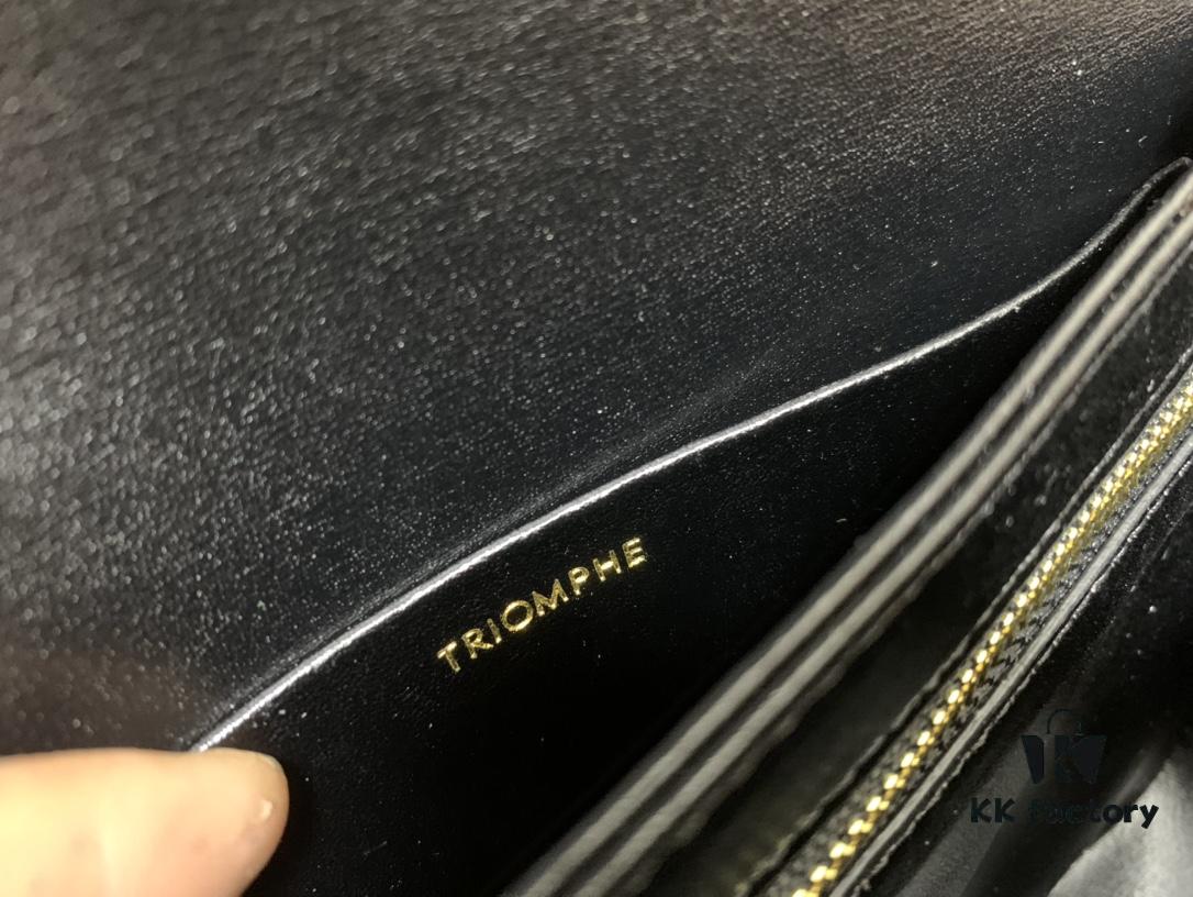 6930ab8e6e68136f4d9acd10 Celine Triomphe Hand-Rubbed Calfskin Shoulder Bag