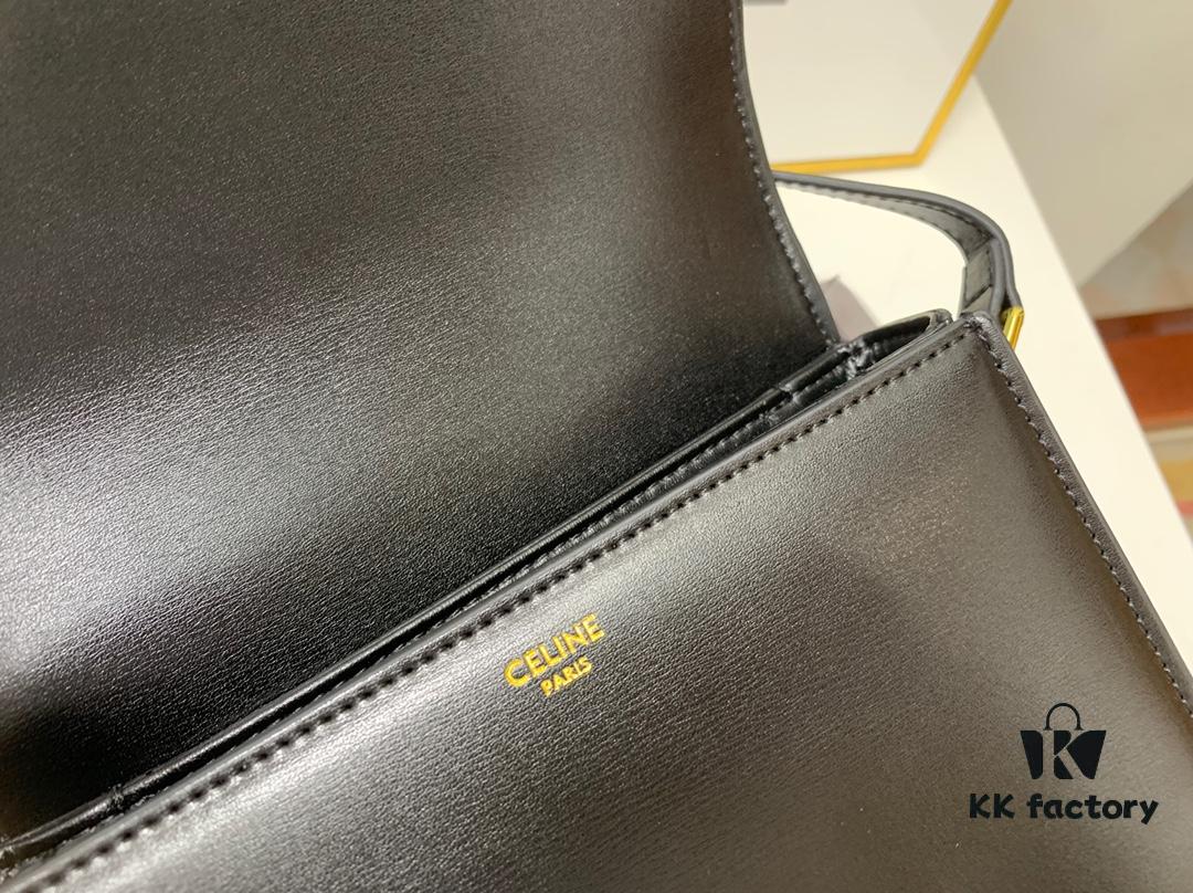 6930ab8f6e68136f4d9acd12 Celine Triomphe Hand-Rubbed Calfskin Shoulder Bag