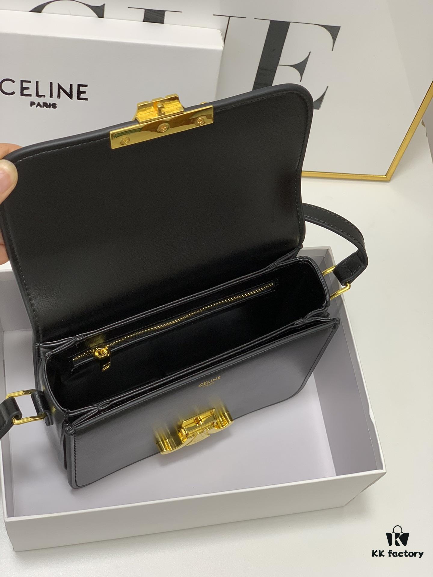 6930ab8f6e68136f4d9acd13 Celine Triomphe Hand-Rubbed Calfskin Shoulder Bag