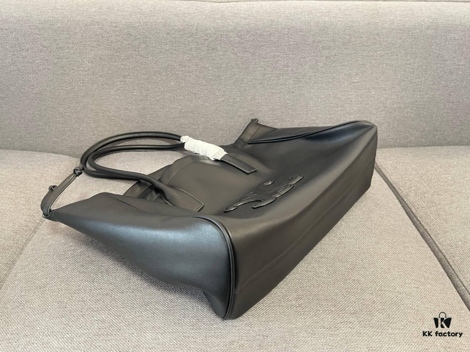 6930abb16e68136f4d9acd4c CELINE CABAS TRIOMPHE Large Drawstring Tote Bag in Soft Leather