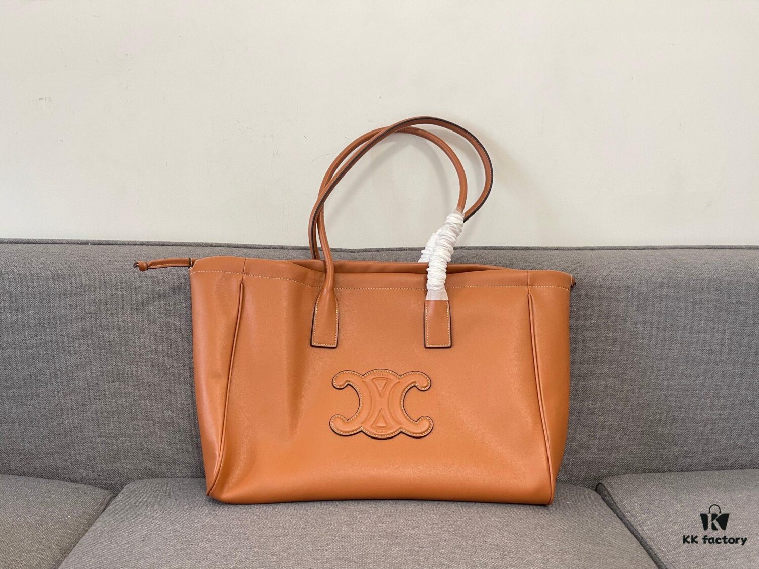 6930abb76e68136f4d9acd53 CELINE CABAS TRIOMPHE Large Drawstring Tote Bag in Soft Leather
